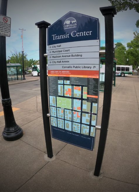 Corvallis Transit Center Sign
